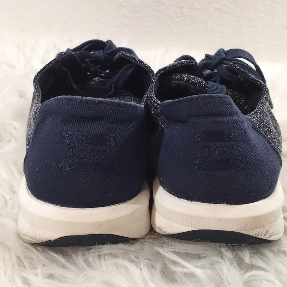TOMS DEL REY TRAINERS SNEAKERS NAVY TWO TONE - Picture 5 of 9